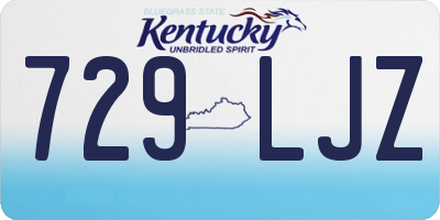 KY license plate 729LJZ