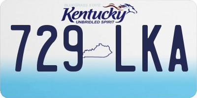 KY license plate 729LKA