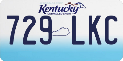KY license plate 729LKC