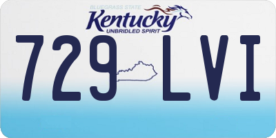 KY license plate 729LVI