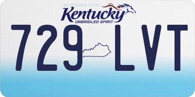 KY license plate 729LVT