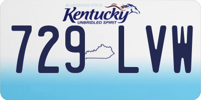 KY license plate 729LVW