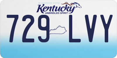 KY license plate 729LVY