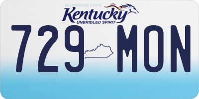 KY license plate 729MON