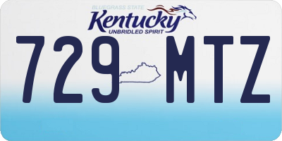 KY license plate 729MTZ