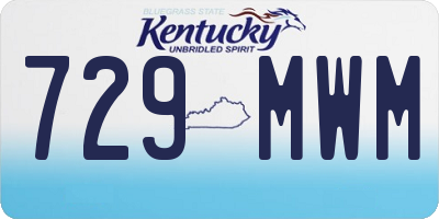 KY license plate 729MWM