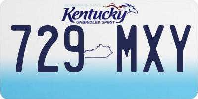 KY license plate 729MXY