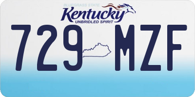 KY license plate 729MZF