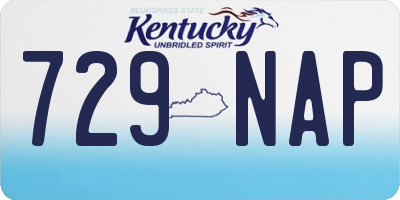 KY license plate 729NAP
