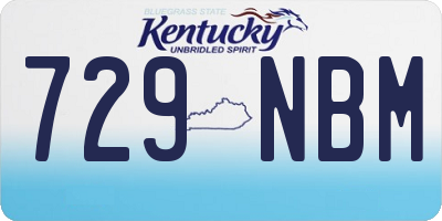 KY license plate 729NBM