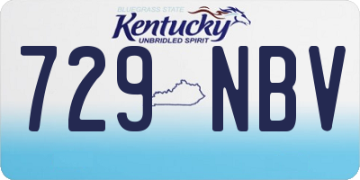 KY license plate 729NBV
