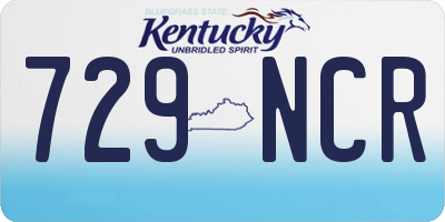 KY license plate 729NCR