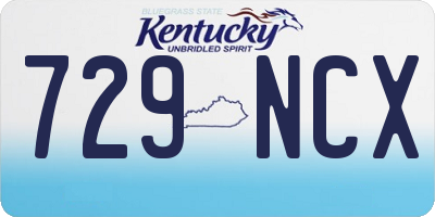 KY license plate 729NCX