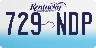 KY license plate 729NDP
