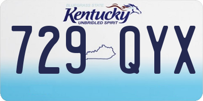 KY license plate 729QYX