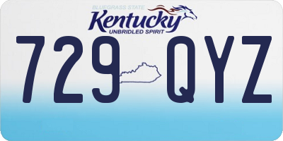 KY license plate 729QYZ