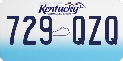 KY license plate 729QZQ