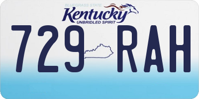 KY license plate 729RAH
