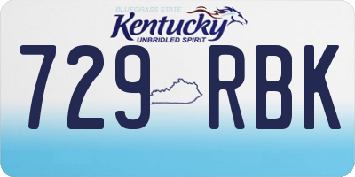 KY license plate 729RBK