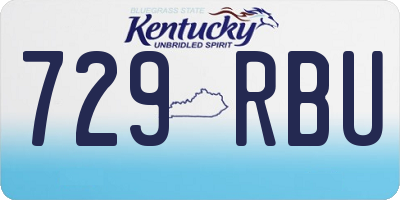 KY license plate 729RBU