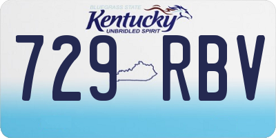 KY license plate 729RBV