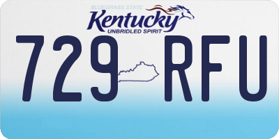 KY license plate 729RFU