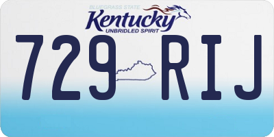 KY license plate 729RIJ