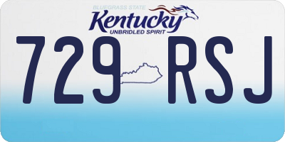 KY license plate 729RSJ