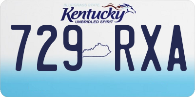 KY license plate 729RXA
