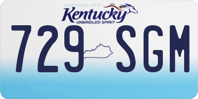 KY license plate 729SGM