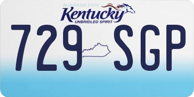 KY license plate 729SGP
