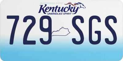 KY license plate 729SGS