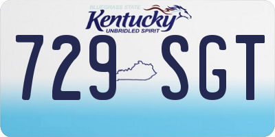 KY license plate 729SGT