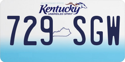 KY license plate 729SGW