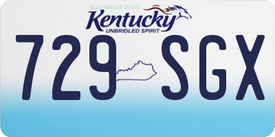 KY license plate 729SGX