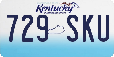 KY license plate 729SKU