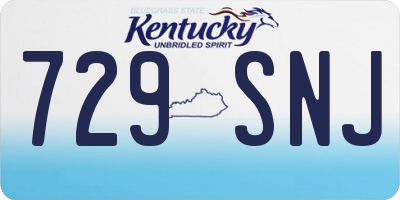 KY license plate 729SNJ