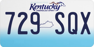 KY license plate 729SQX