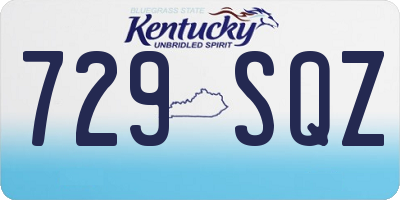 KY license plate 729SQZ