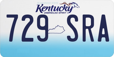 KY license plate 729SRA
