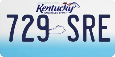 KY license plate 729SRE