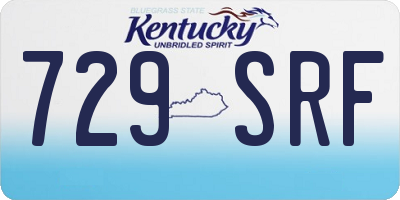 KY license plate 729SRF