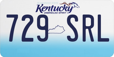 KY license plate 729SRL