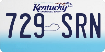 KY license plate 729SRN