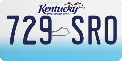 KY license plate 729SRO