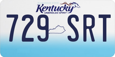 KY license plate 729SRT