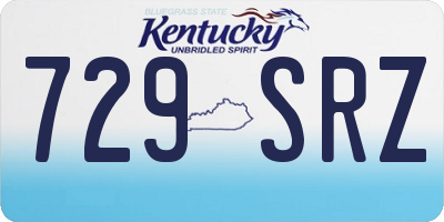 KY license plate 729SRZ