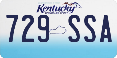 KY license plate 729SSA