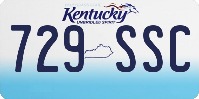 KY license plate 729SSC