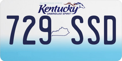 KY license plate 729SSD